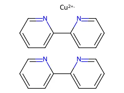 Bis(2,2'-bipyridine)copper structure
