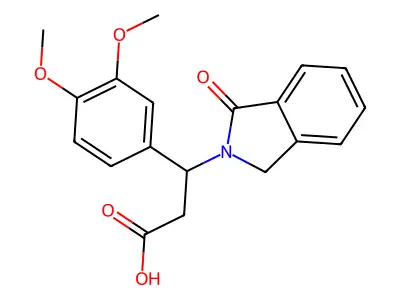 3-(3,4-dimethoxyphenyl)-3-(1-oxo-1,3-dihydro-2H-isoindol-2-yl)propanoic acid structure