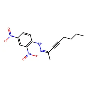 1-(2,4-Dinitrophenyl)-2-(oct-3-yn-2-ylidene)hydrazine structure