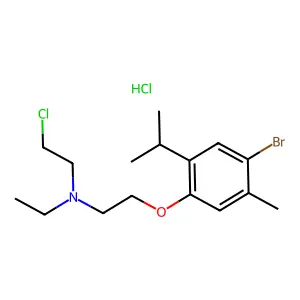 Triethylamine, 2-((6-bromothymyl)oxy)-2'-chloro-, hydrochloride structure