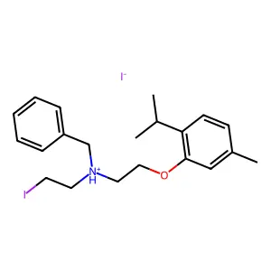 Benzylamine, N-(2-(p-cymene-3-yloxy)ethyl)-N-(2-iodoethyl)-, hydriodide structure