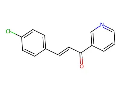 2-Propen-1-one, 3-(4-chlorophenyl)-1-(3-pyridinyl)- structure