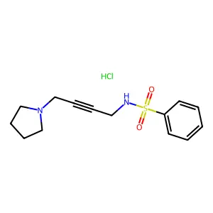Benzenesulfonamide, N-(4-(1-pyrrolidinyl)-2-butynyl)-, monohydrochloride structure