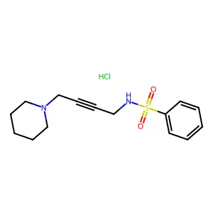 Benzenesulfonamide, N-(4-piperidino-2-butynyl)-, monohydrochloride structure