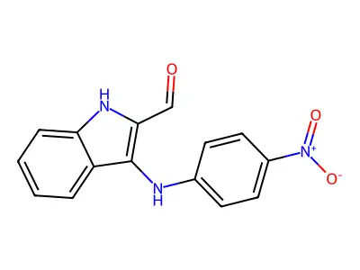 3-(4-Nitroanilino)-1H-indole-2-carbaldehyde structure