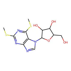 2,6-Bis(methylsulfanyl)-7-pentofuranosyl-7h-purine structure