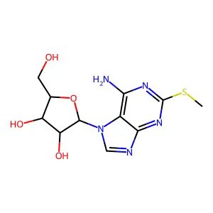 2-(6-Amino-2-methylsulfanylpurin-7-yl)-5-(hydroxymethyl)oxolane-3,4-diol structure