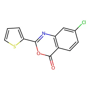 7-chloro-2-(thiophen-2-yl)-4H-3,1-benzoxazin-4-one structure