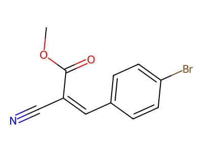 Methyl 3-(4-bromophenyl)-2-cyanoprop-2-enoate structure