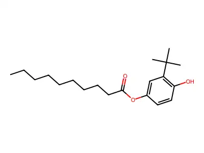 3-Tert-butyl-4-hydroxyphenyl decanoate structure