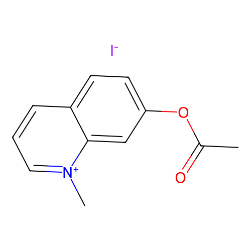 7-Acetoxy-1-methylquinolinium iodide structure