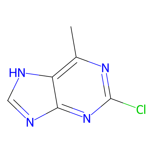 2-chloro-6-methyl-9H-purine structure