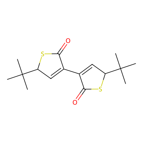 2-tert-butyl-4-(2-tert-butyl-5-oxo-2H-thiophen-4-yl)-2H-thiophen-5-one structure