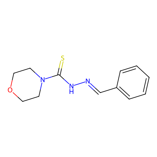 N'-benzylidene-4-morpholinecarbothiohydrazide structure