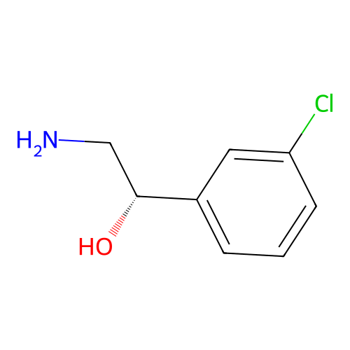 (S)-2-amino-1-(3-chlorophenyl)ethanol structure