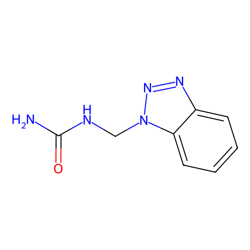 Benzotriazol-1-ylmethylurea structure