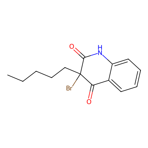 3-bromo-2-hydroxy-3-pentylquinolin-4(3H)-one structure