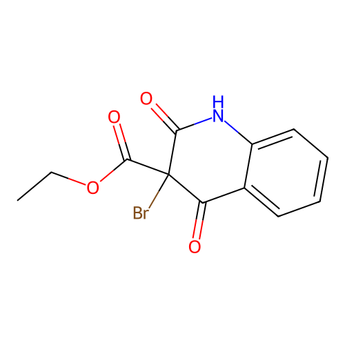 Ethyl 3-bromo-2-hydroxy-4-oxo-3,4-dihydroquinoline-3-carboxylate structure