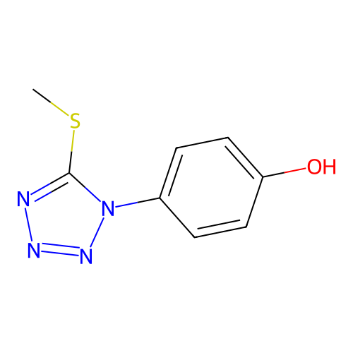 4-(5-Methylsulfanyl-tetrazol-1-yl)-phenol structure