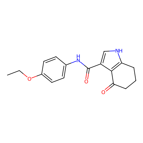 1H-Indole-3-carboxamide, N-(4-ethoxyphenyl)-4,5,6,7-tetrahydro-4-oxo- structure