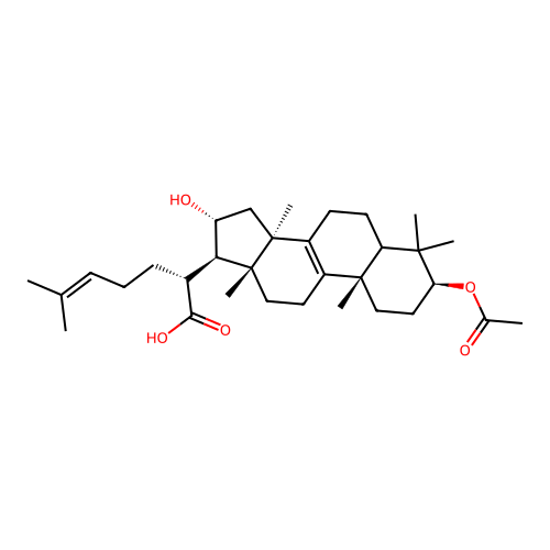 3-O-Acetyl-16alpha-hydroxytrametenolic acid structure