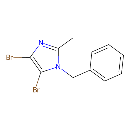 1-Benzyl-4,5-dibromo-2-methyl-imidazole structure