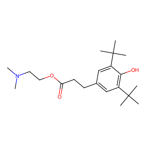 2-(Dimethylamino)ethyl 3-(3,5-di-tert-butyl-4-hydroxyphenyl)propanoate structure