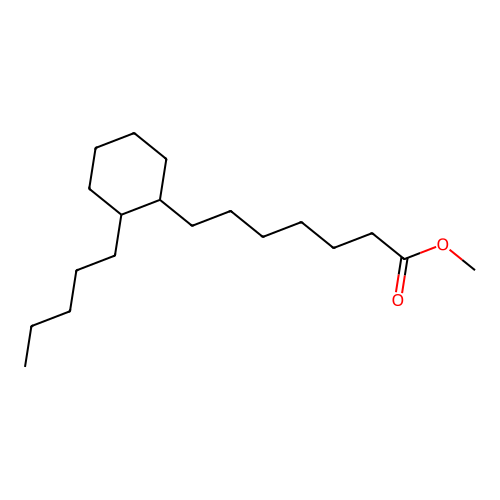 Methyl 7-(2-pentylcyclohexyl)heptanoate structure