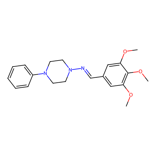 4-Phenyl-N-(3,4,5-trimethoxybenzylidene)-1-piperazinamine structure