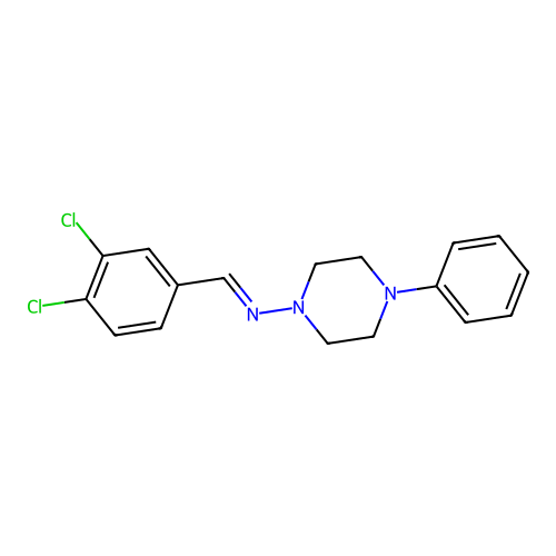 N-(3,4-Dichlorobenzylidene)-4-phenyl-1-piperazinamine structure