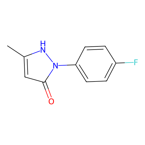 1-(4-fluorophenyl)-3-methyl-1H-pyrazol-5-ol structure