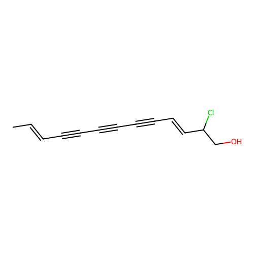 2-Chloro-3,11-tridecadiene-5,7,9-triyn-1-ol structure