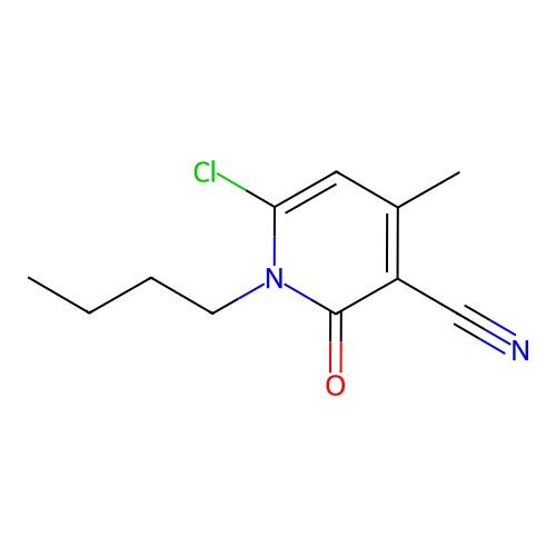 1-Butyl-6-chloro-4-methyl-2-oxopyridine-3-carbonitrile structure