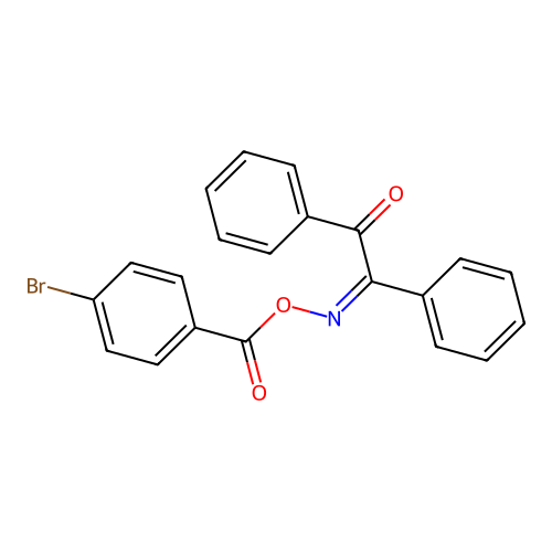 [(Z)-(2-oxo-1,2-diphenylethylidene)amino] 4-bromobenzoate structure