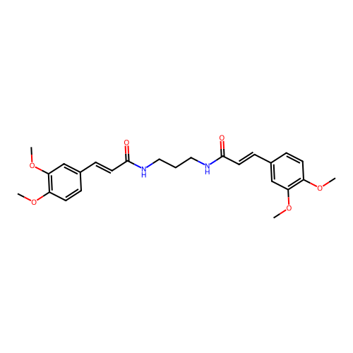 3-(3,4-dimethoxyphenyl)-N-(3-{[3-(3,4-dimethoxyphenyl)acryloyl]amino}propyl)acrylamide structure