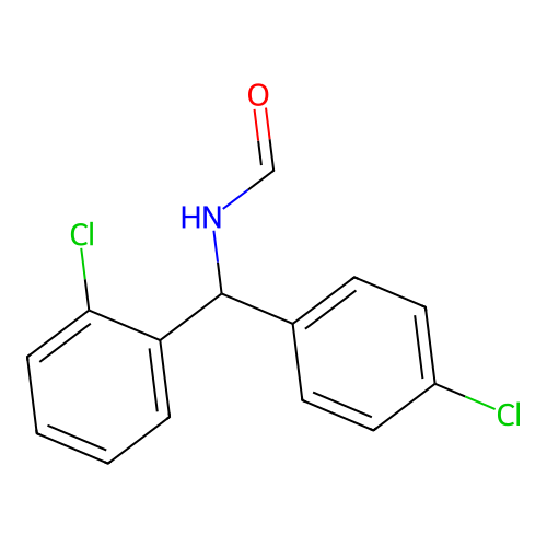 N-[(2-chlorophenyl)(4-chlorophenyl)methyl]formamide structure