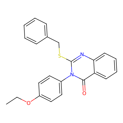2-(benzylsulfanyl)-3-(4-ethoxyphenyl)quinazolin-4(3H)-one structure