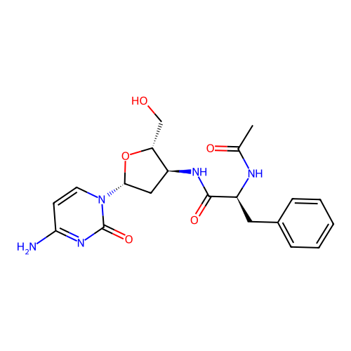 3'-[[2-(Acetylamino)-1-oxo-3-phenylpropyl]amino]-2',3'-dideoxy-(S)Cytidine structure