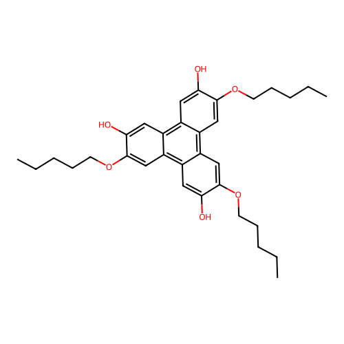 2,6,11-Triphenylenetriol, 3,7,10-tris(pentyloxy)- structure