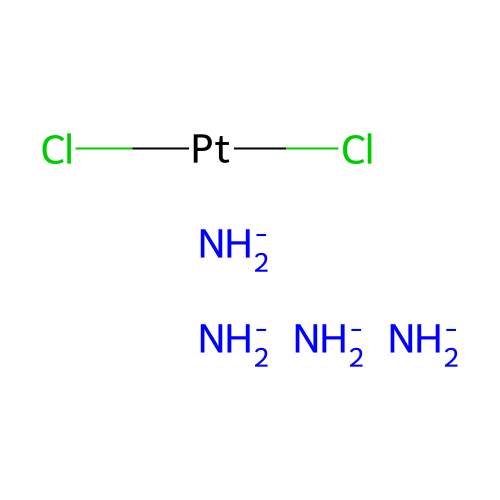 Platinum(2+), dichloride, trans- structure