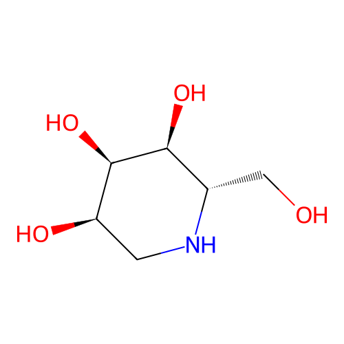 (2S,3S,4R,5R)-2-(Hydroxymethyl)-3,4,5-piperidinetriol structure