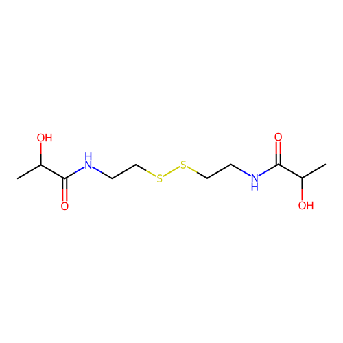 Dithiodiethyl bis-lactamide structure
