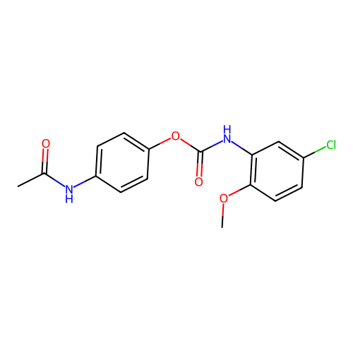 4-Acetamidophenyl N-(5-chloro-2-methoxyphenyl)carbamate structure