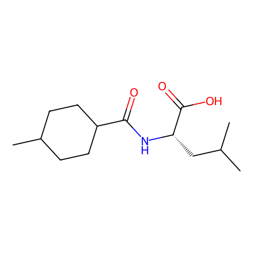(4-Methylcyclohexane-1-carbonyl)-L-leucine structure