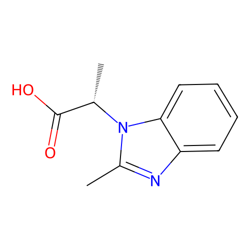 (S)-2-(2-Methyl-1H-benzo[d]imidazol-1-yl)-propanoic acid structure