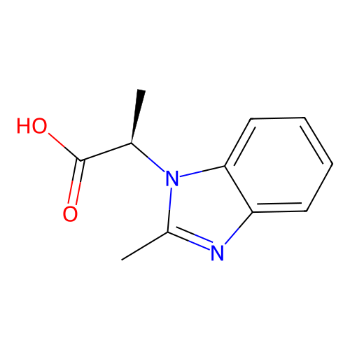 (R)-2-(2-Methyl-1H-benzo[d]imidazol-1-yl)-propanoic acid structure
