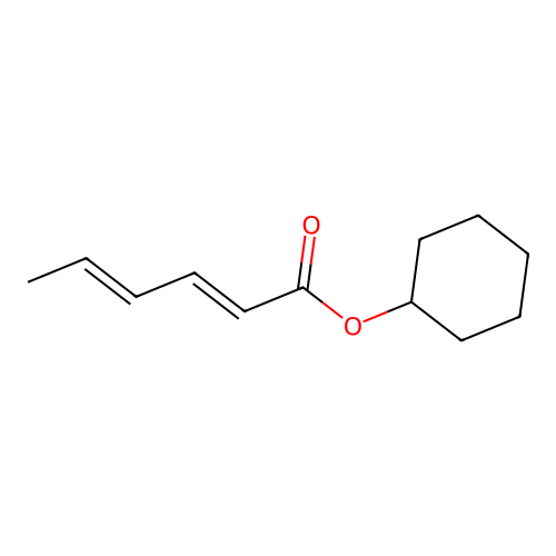 2,4-Hexadienoic acid, cyclohexyl ester structure
