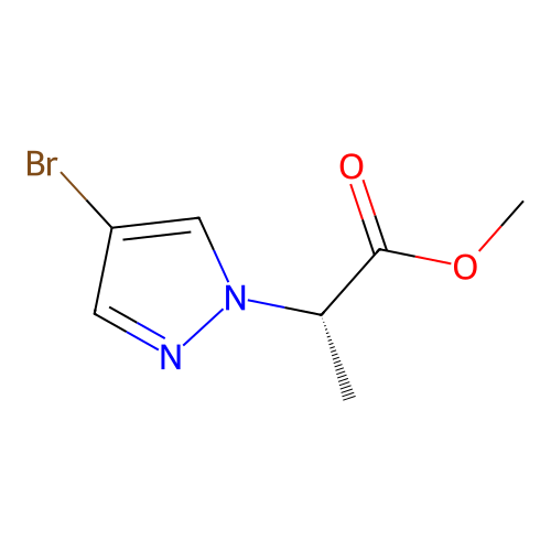methyl (2S)-2-(4-bromopyrazol-1-yl)propanoate structure
