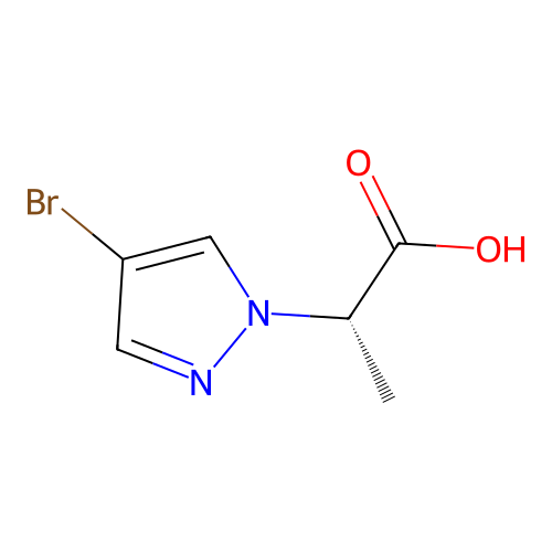 (2S)-2-(4-bromopyrazol-1-yl)propanoic acid structure