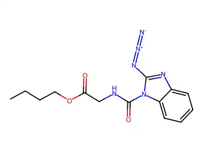 Glycine, N-[(2-azido-1H-benzimidazol-1-yl)carbonyl]-, butyl ester structure